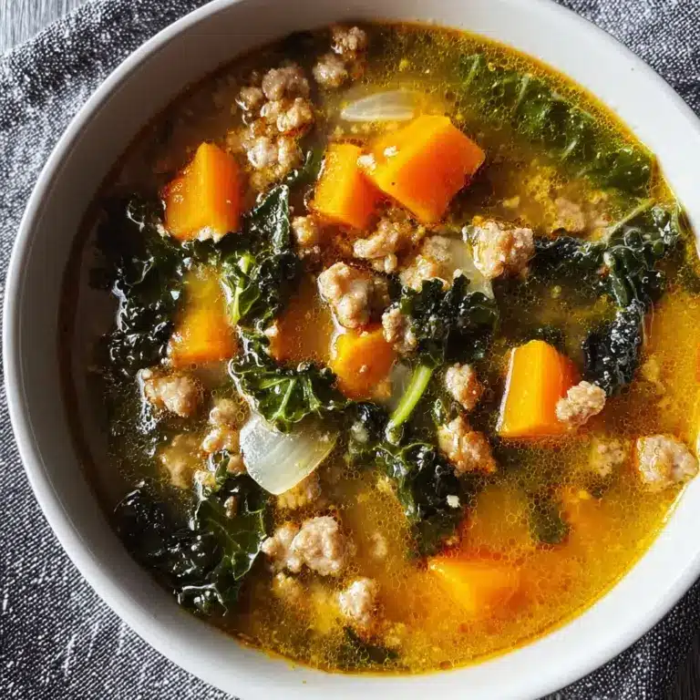Sausage Sweet Potato & Kale Soup Recipe