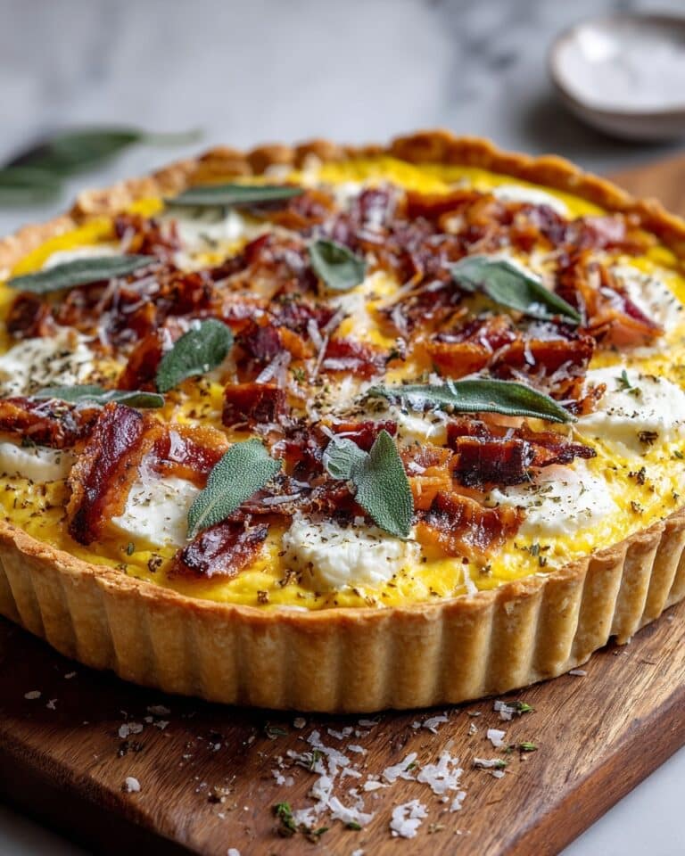 Pumpkin, Ricotta & Caramelized Onion Tart Recipe