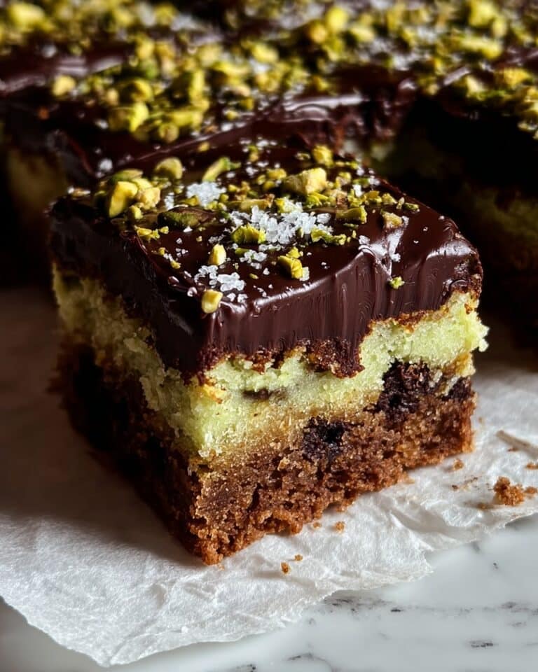 Brown Butter Dubai Pistachio Cookie Bars Recipe