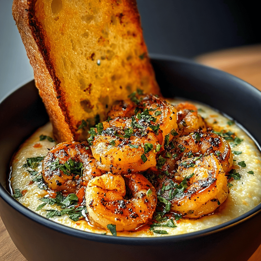 Shrimp Scampi Bowls with Garlic Bread Recipe - Recipe Image