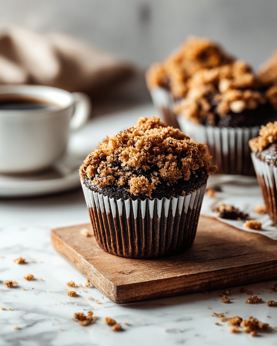 Chocolate Coffee Toffee Crunch Muffins Recipe - Recipe Image