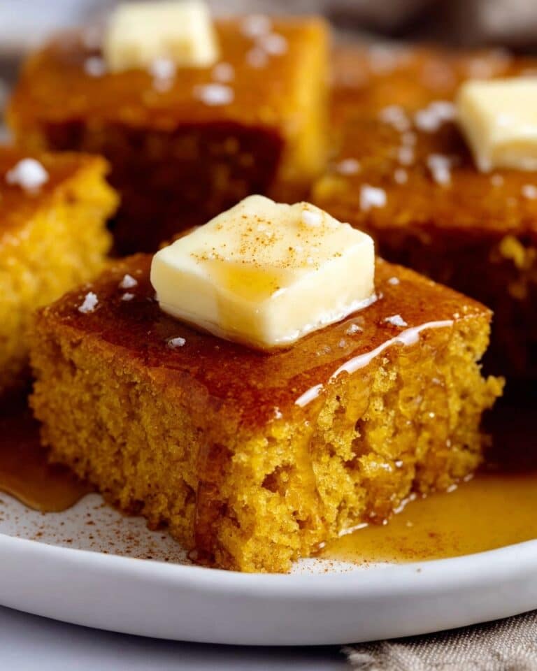 Pumpkin Cornbread with Cinnamon Honey Butter Recipe