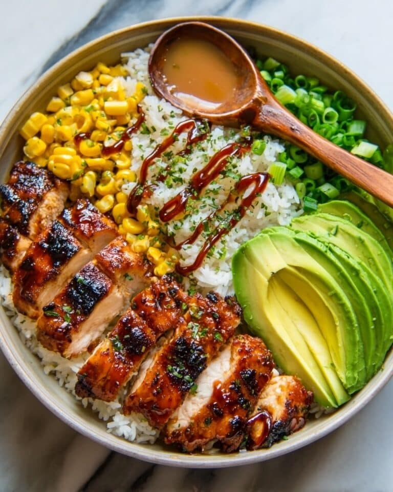 Sweet Chili Chicken Bowl with Coconut Lime Drizzle Recipe