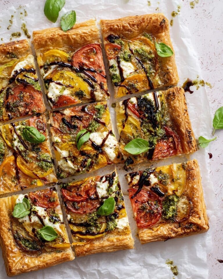Pesto Caprese Puff Pastry Pizza Recipe