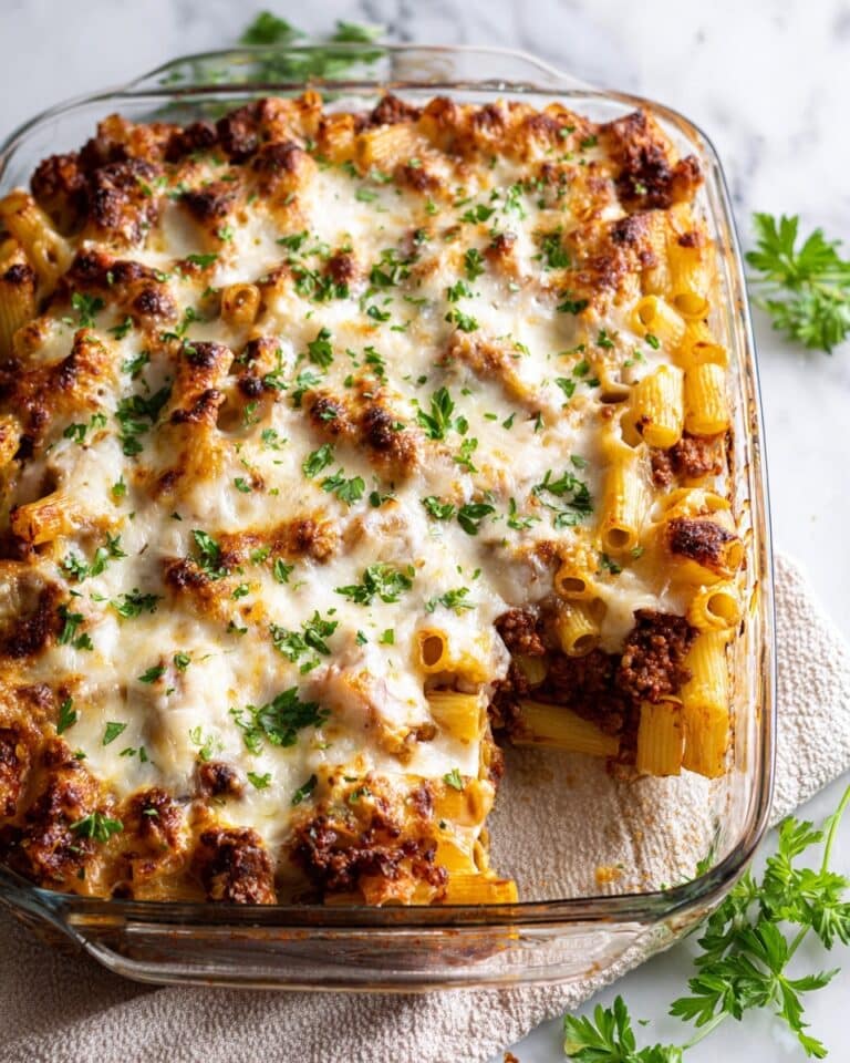 Baked Rigatoni with Meat Sauce Recipe