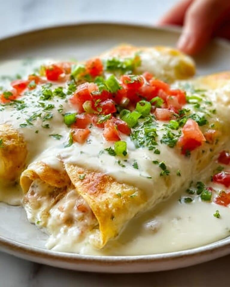 Chicken Enchiladas with Sour Cream White Sauce Recipe