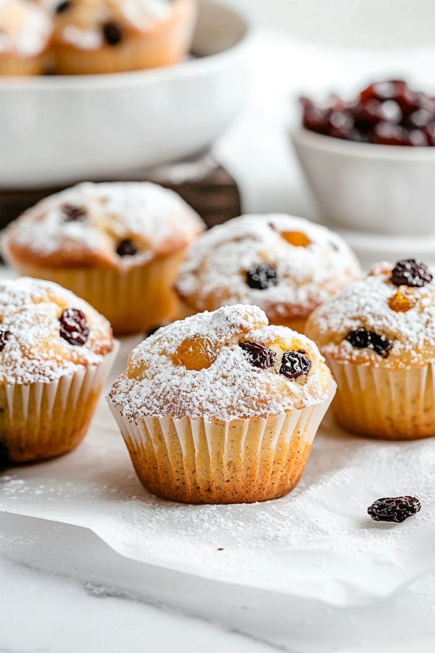Moist Christmas Stollen Muffins Recipe - Recipe Image