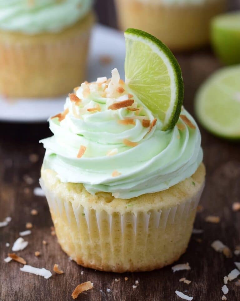 Coconut Cupcakes with Lime Buttercream Frosting Recipe