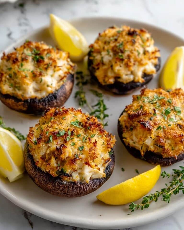 Tasty Crab Stuffed Portobello Mushrooms Recipe