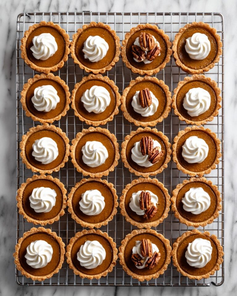 Mini Pumpkin Pie Bites with Candied Pecans and Whipped Cream Recipe