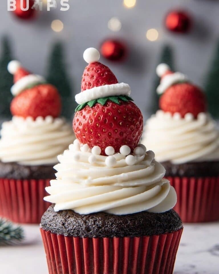 Strawberry Santa Hat Cupcakes Recipe