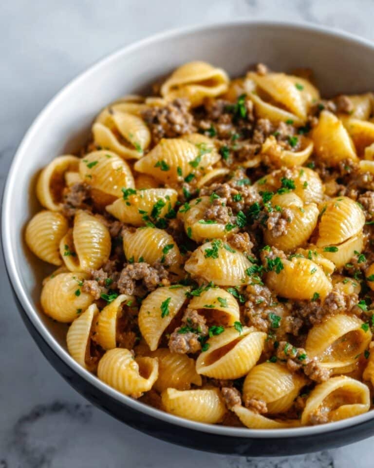 Creamy Beef and Shells Recipe
