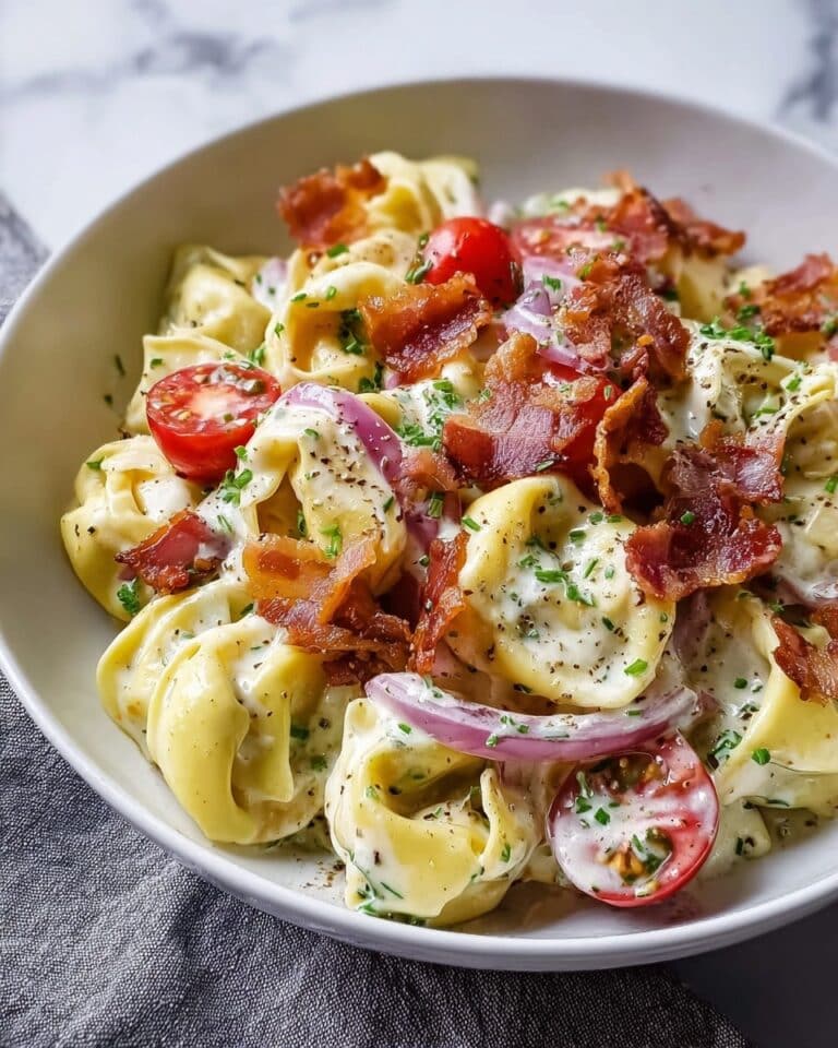 Fresh Grinder Salad with Tortellini, Bacon, and Pepperoncini Recipe