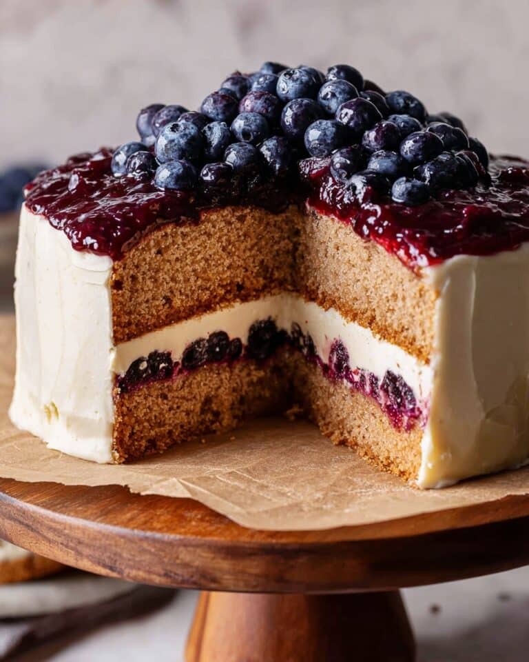 Earl Grey Blueberry Cake with Lemon-Infused Blueberry Filling Recipe