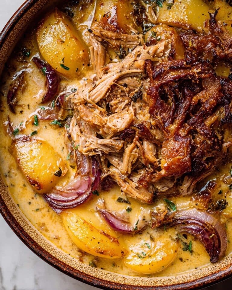 Apple Cider Braised Pork Shoulder with Apples and Herbs Recipe