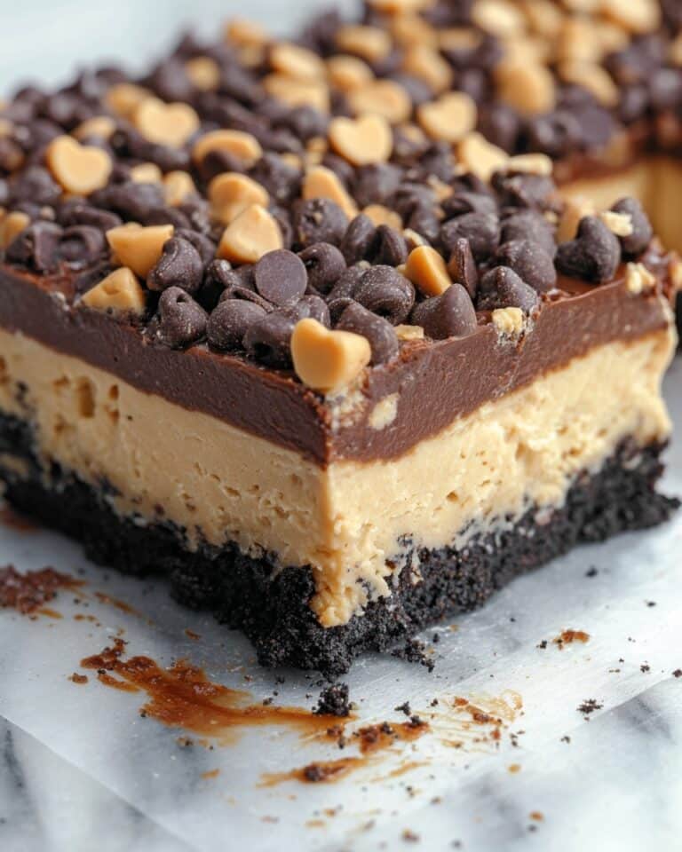 No Bake Peanut Butter Cheesecake Bars Recipe