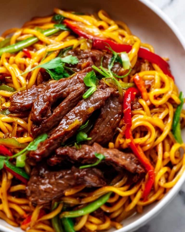 Sticky Beef Noodles Recipe