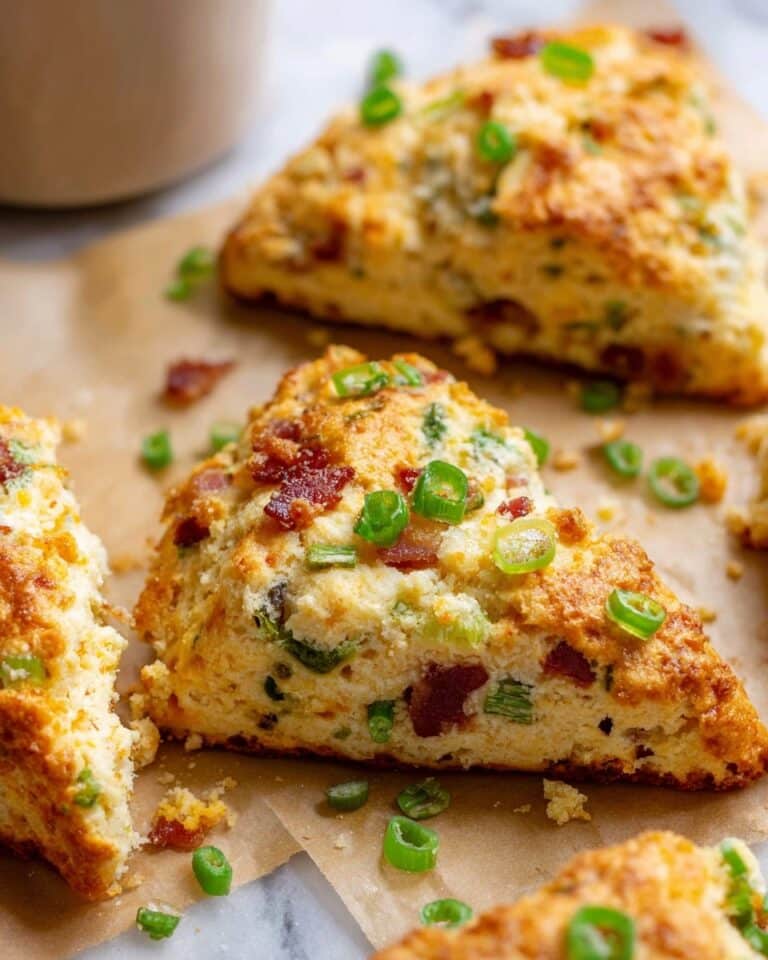 Savory Bacon, Cheddar, & Scallion Scones Recipe