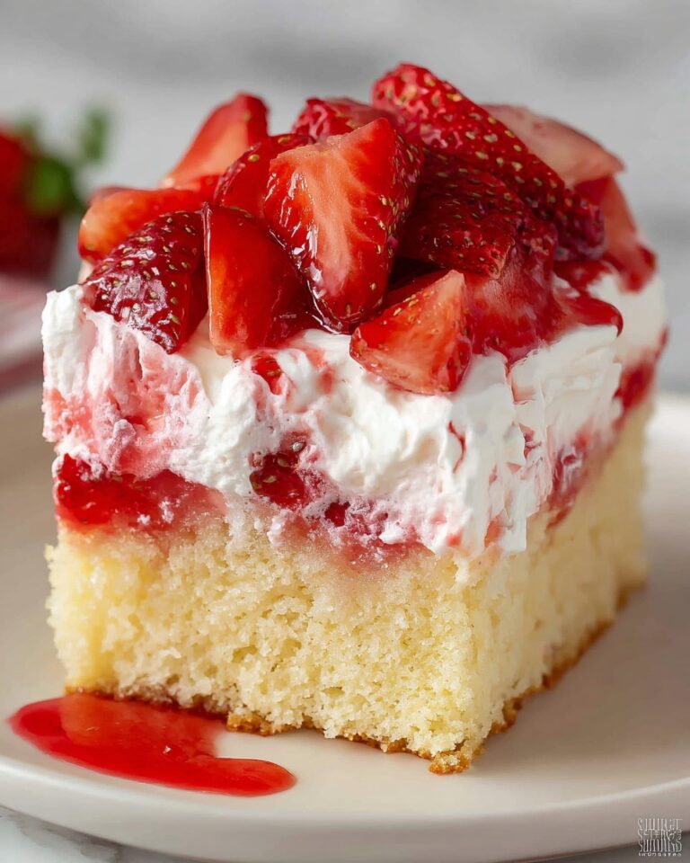 Strawberry Shortcake Sheet Cake Recipe