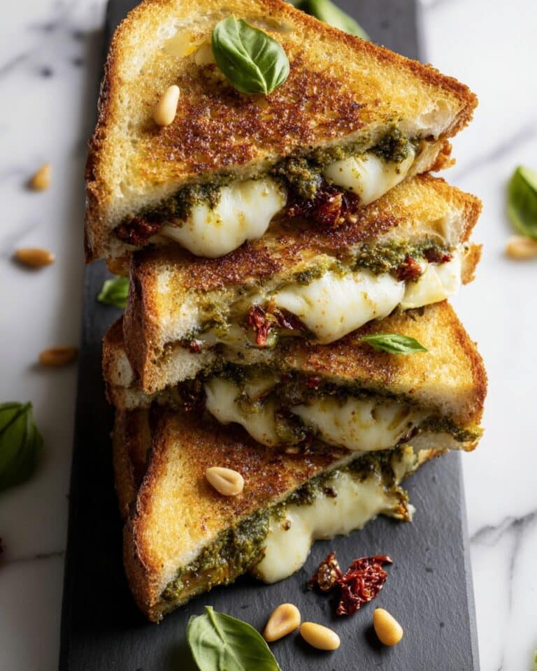 Sourdough Pesto Grilled Cheese Recipe