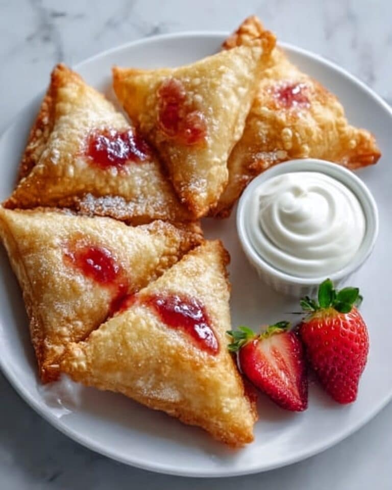 Deep-Fried Strawberry Cheesecake Stuffed Wonton Bites Recipe