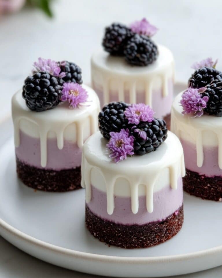 Mini Blackberry Mousse Cakes Recipe