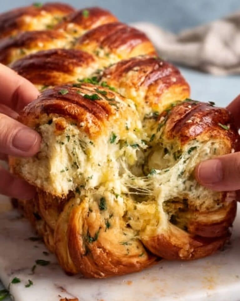 Sourdough Discard Pull-Apart Garlic Bread Recipe