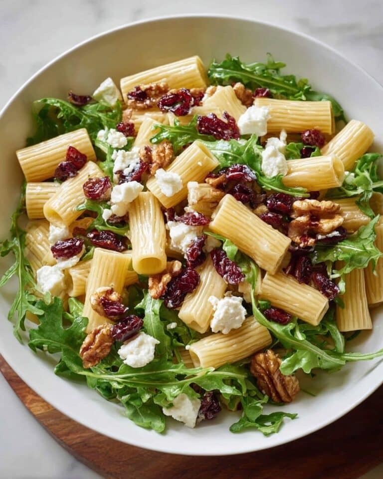 Feta & Cranberry Rigatoni Salad with Lemon Vinaigrette Recipe