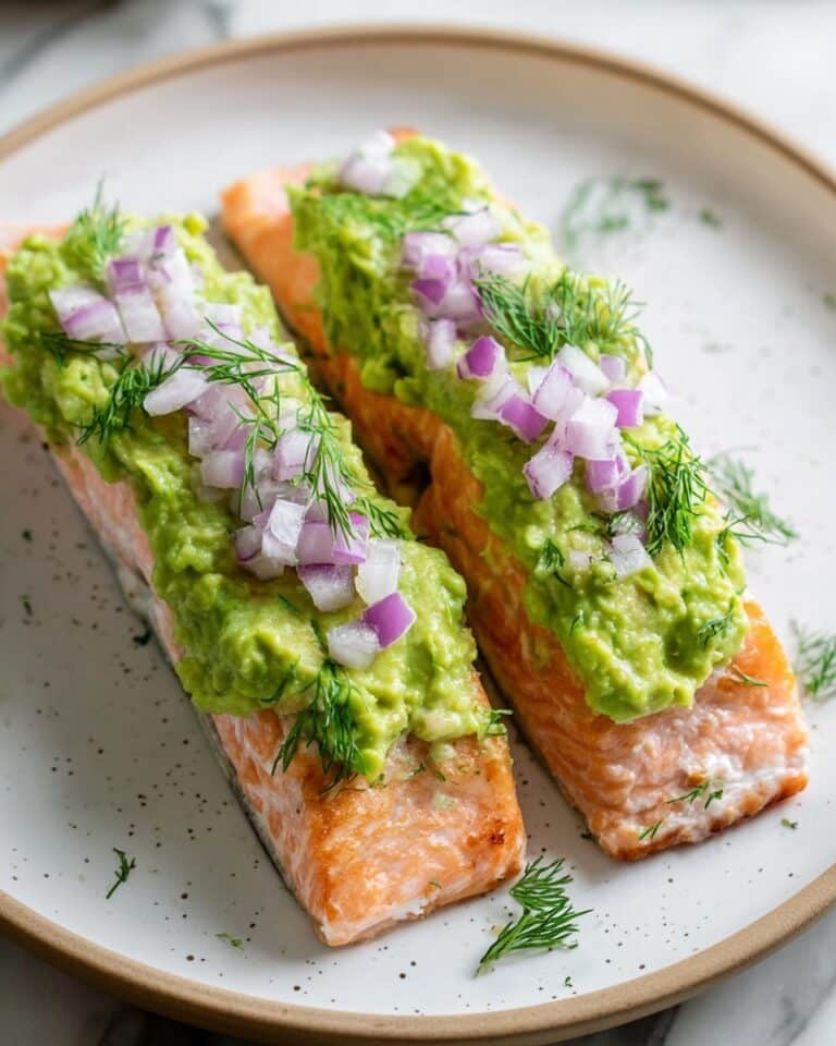Baked Salmon with Avocado Mash Recipe