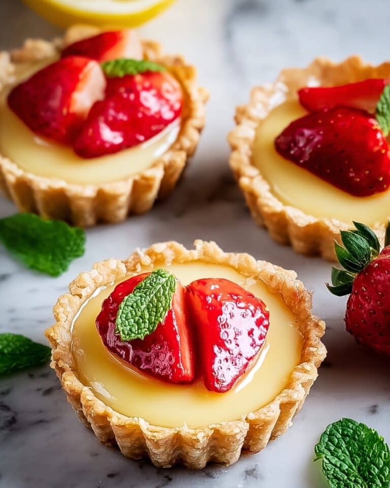 Delightful Strawberry Honey Custard Tarts with Lemon Curd Recipe