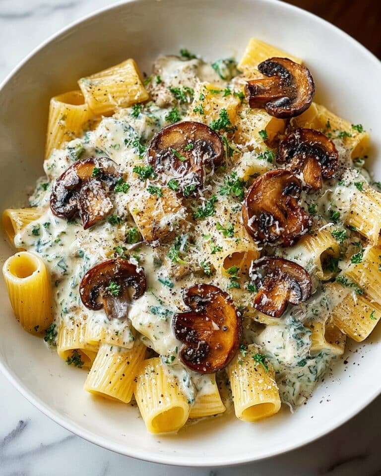 Gorgonzola Truffle Cream Mushrooms Recipe