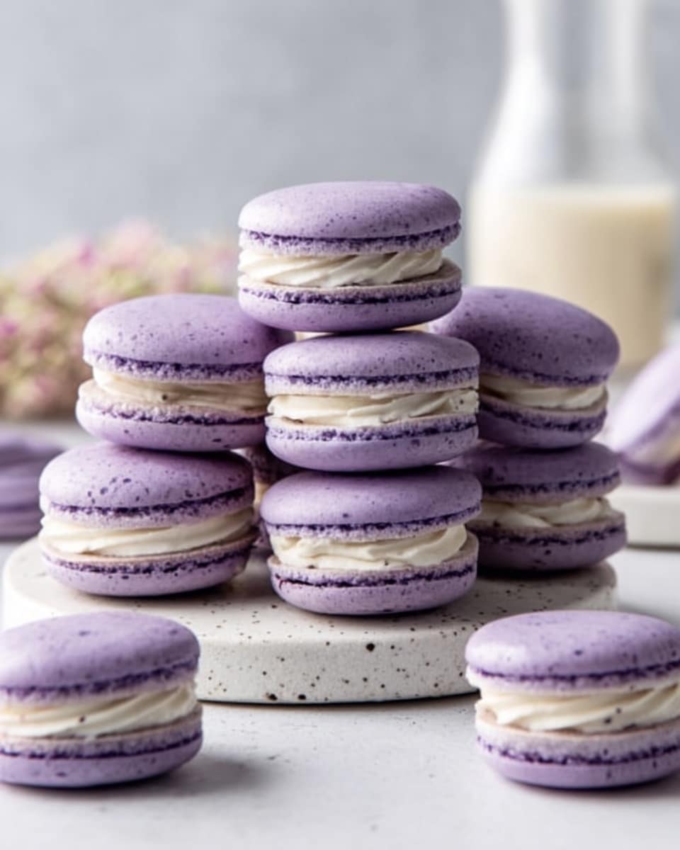 Homemade Macarons with Vanilla Buttercream Filling Recipe - Recipe Image