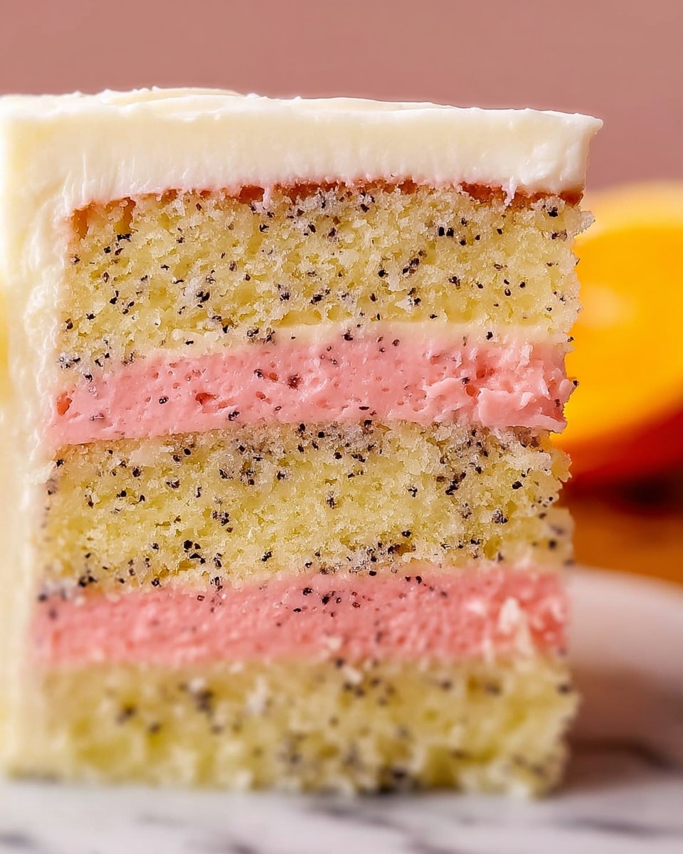 A slice of cheesecake with three layers is placed on a white plate. The bottom layer is a rough, light brown crumb crust. The thick middle layer is smooth and creamy off-white cheesecake. The top layer is a glossy, dark purple-blue fruit topping that looks like blueberry sauce, spread evenly and dripping slightly down the edges. Next to the slice on the plate is a small smear of the same glossy fruit sauce. A silver fork lays on the plate behind the cheesecake slice. The plate sits on a white marbled surface. Photo taken with an iphone --ar 4:5 --v 7