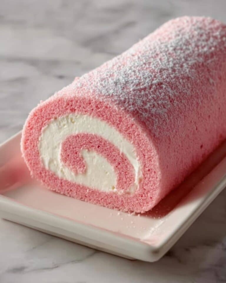 Pink Velvet Cake Roll Recipe