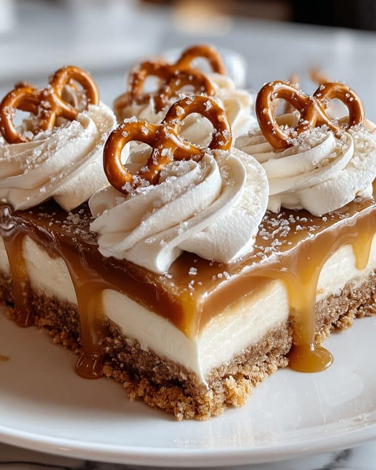 Quick No-Bake Salted Caramel Pretzel Bars Recipe