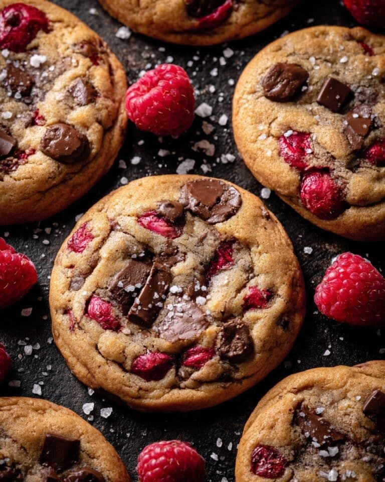 Chocolate Chip Cookies with Fresh Raspberries Recipe