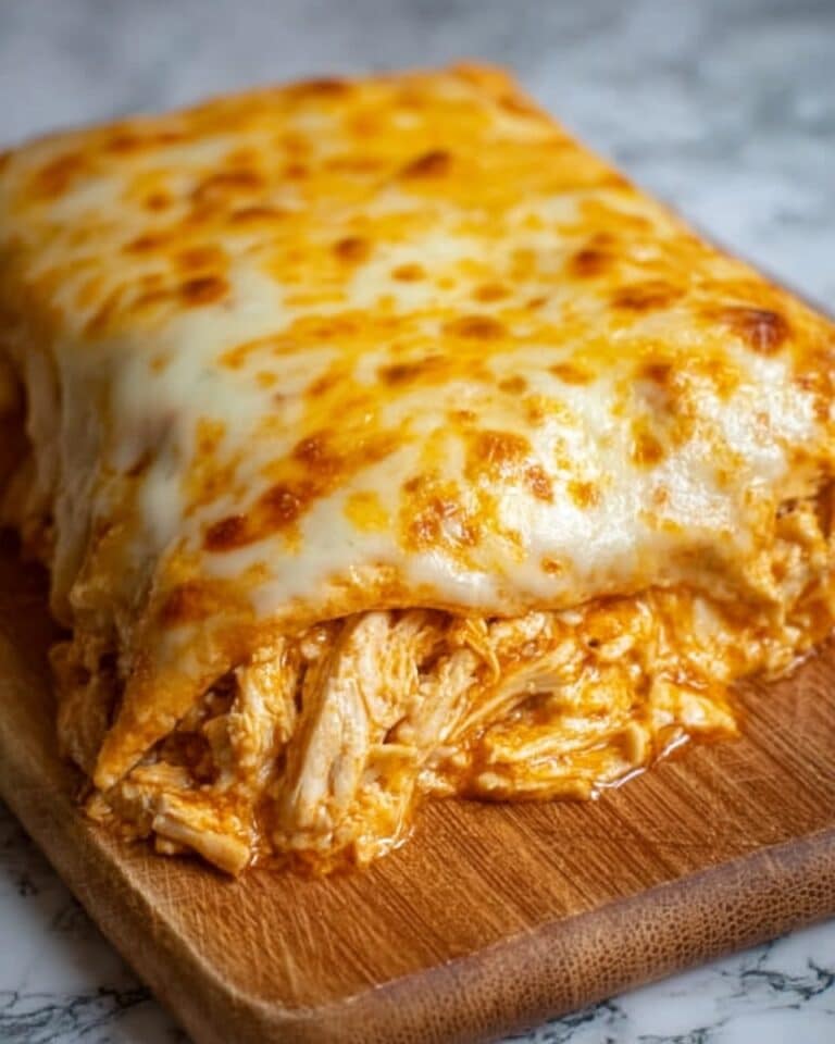 Buffalo Chicken Cheese Baked Stromboli Recipe