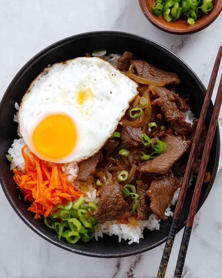 Japanese Beef Bowl Gyudon Recipe