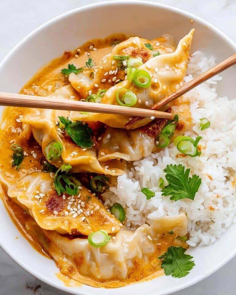 Viral One Pan Dumpling Bake with Coconut Curry Broth Recipe