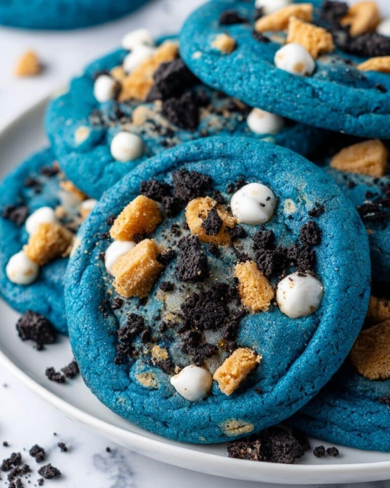 Cookie Monster Cookies: Colorful Blue Chocolate Chip & Oreo Cookie Delight Recipe