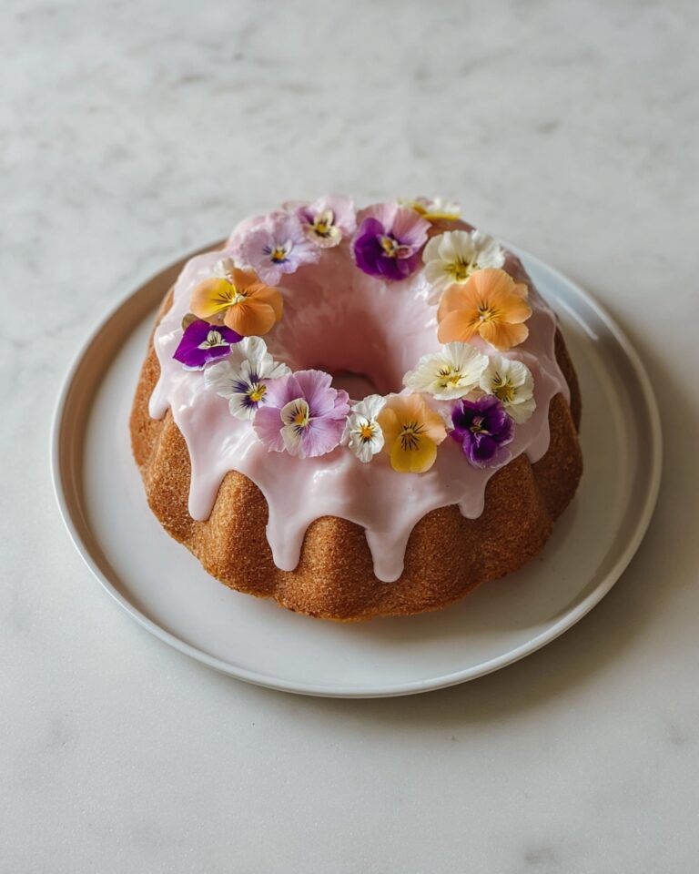 Earl Grey Bundt Cake with Blueberry Lavender Glaze Recipe