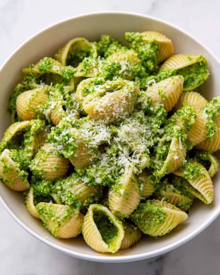 Broccoli Pasta with Garlic, Red Pepper, and Parmesan Recipe