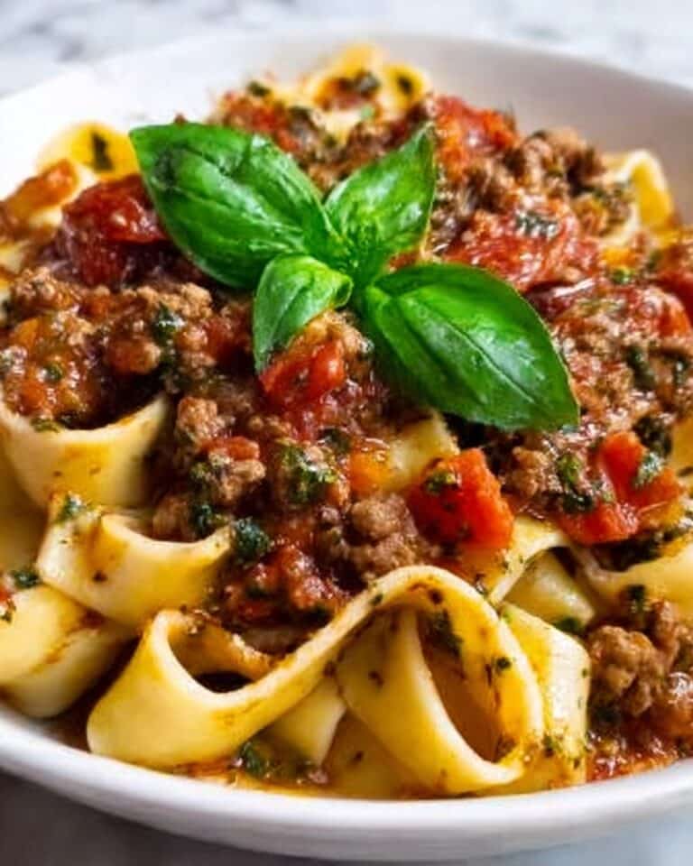 Italian Drunken Noodles with Turkey Sausage and Bell Peppers Recipe