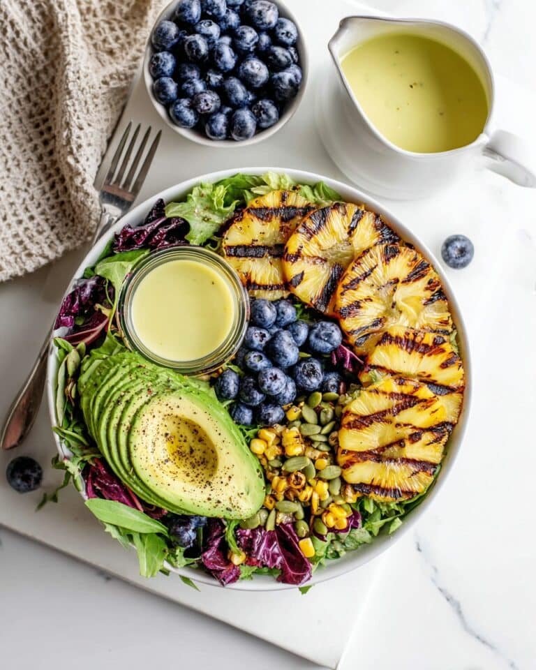 Creamy Citrus Dressing + Grilled Pineapple Salad Recipe