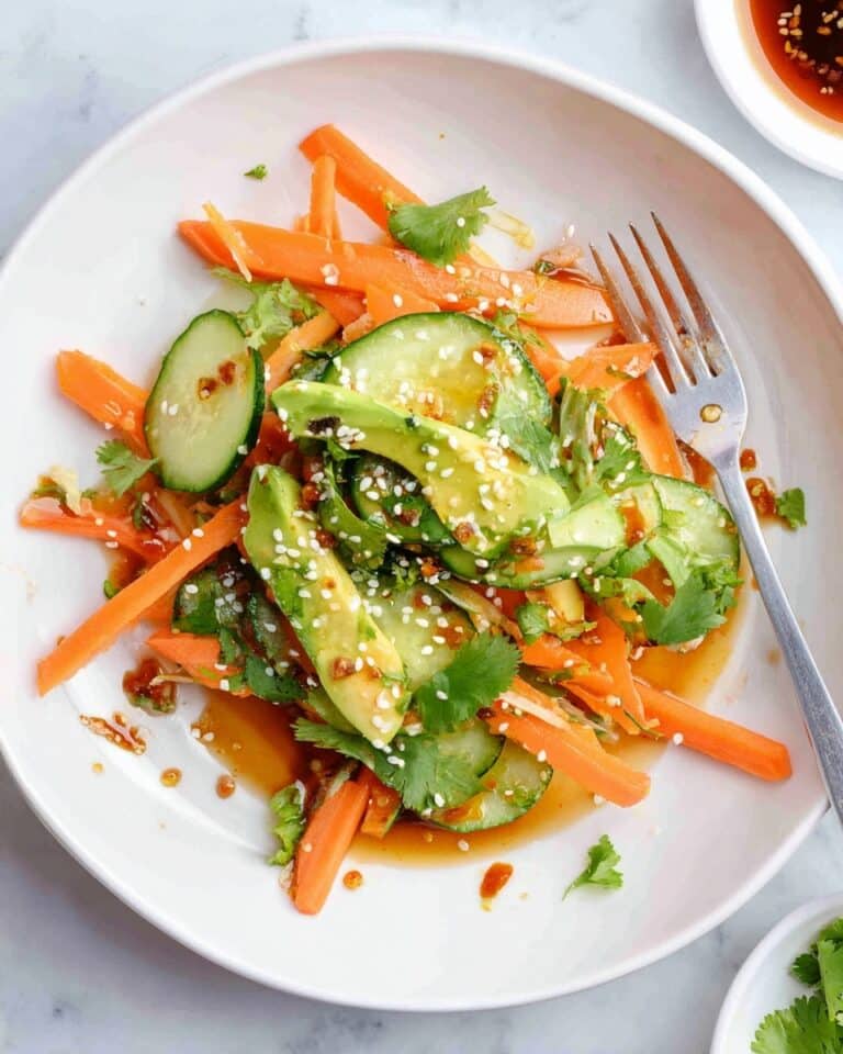 Carrot and Cucumber Salad with Spicy Miso Dressing Recipe