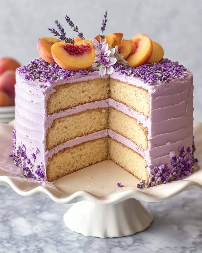 Lavender and Peach Dream Cake Recipe