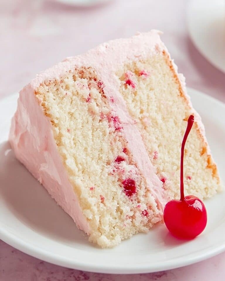 Cherry Almond Cake with Maraschino Cherry Buttercream Recipe