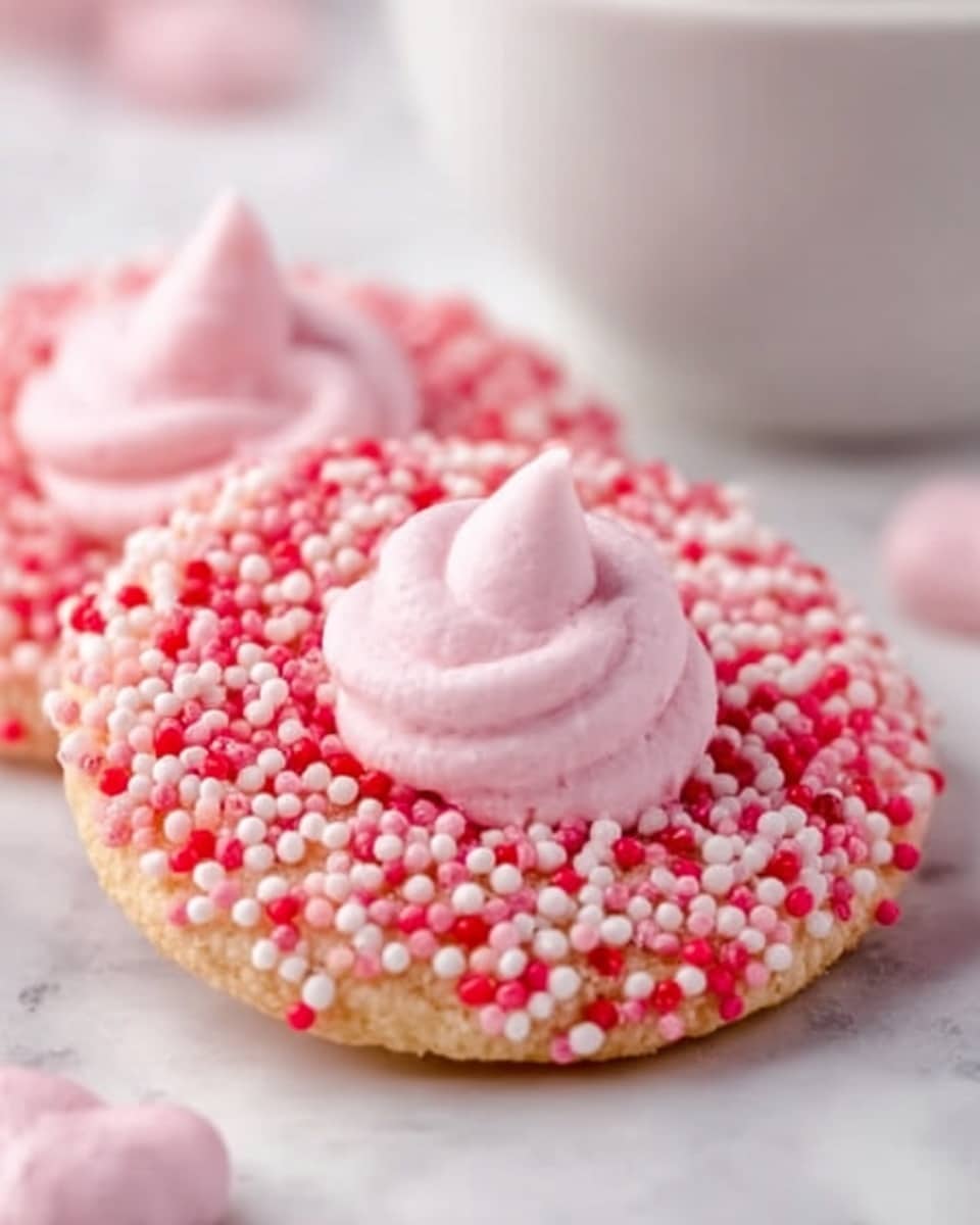 The image shows a close-up of a bowl filled with layered lasagna soup. The first layer is a rich red tomato-based broth with small pieces of cooked ground meat mixed throughout. Floating within the soup are wide, ruffled edges of lasagna noodles in a yellowish-beige color, giving the soup a textured, layered look. Dark green spinach leaves are scattered across the surface, adding color contrast. Small dollops of white ricotta cheese sit on top of the soup, creating creamy spots. A sprinkle of finely grated cheese and chopped fresh herbs is scattered evenly over the dish. The bowl is white, and the background has a white marbled texture. The photo taken with an iphone --ar 4:5 --v 7